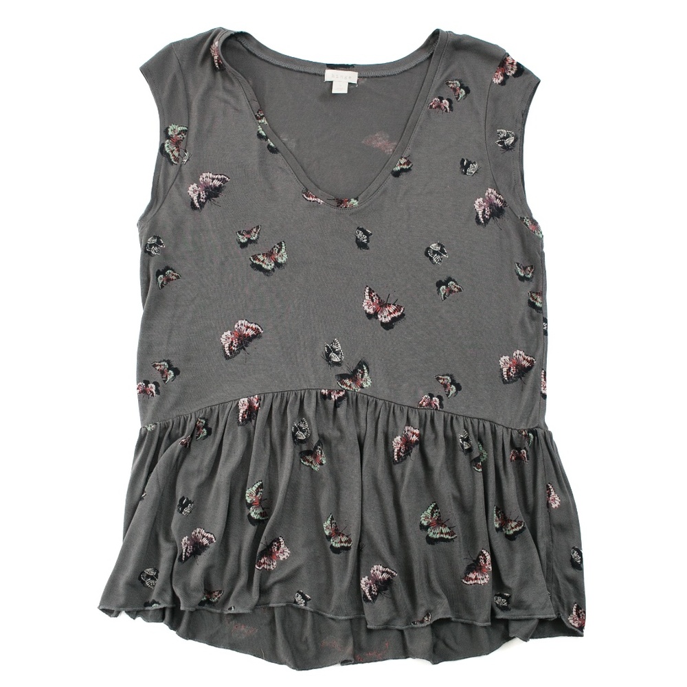 Nordstrom Gray Hinge Butterfly Top Size S